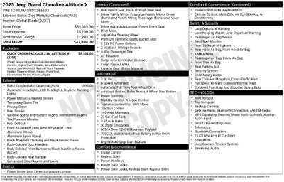 2025 Jeep Grand Cherokee Altitude X 4x4