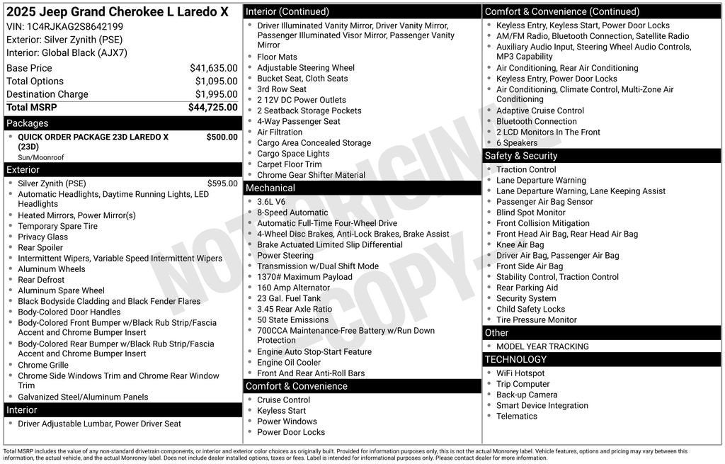 2025 Jeep Grand Cherokee L Laredo X