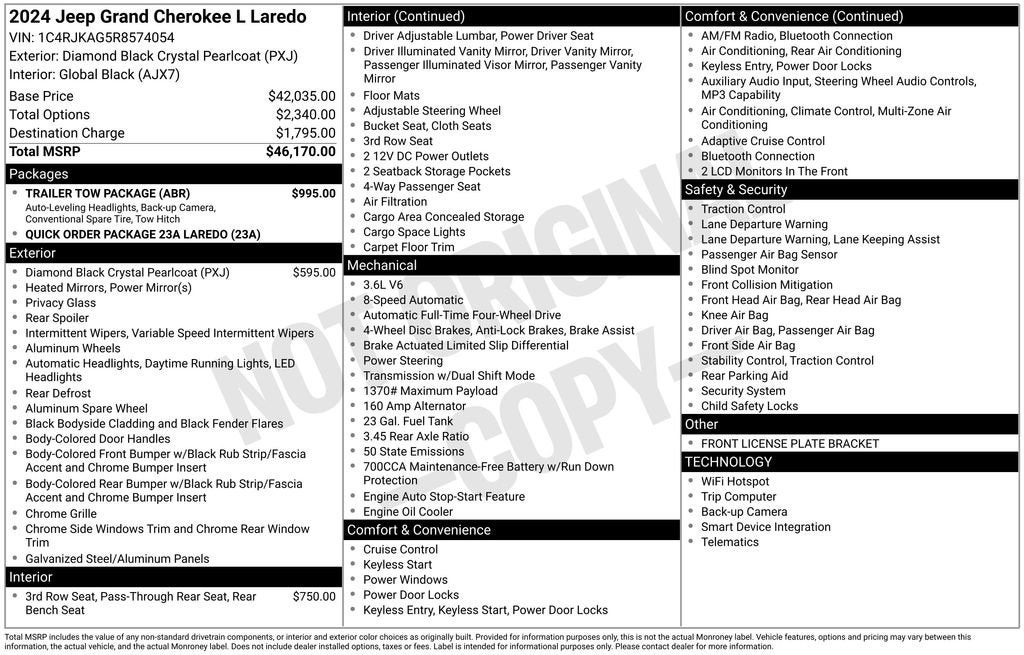 2024 Jeep Grand Cherokee L Laredo 4x4