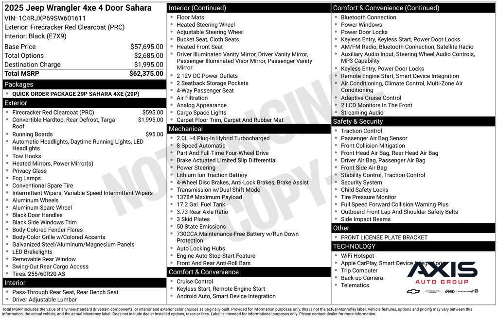 2025 Jeep Wrangler 4xe Sahara