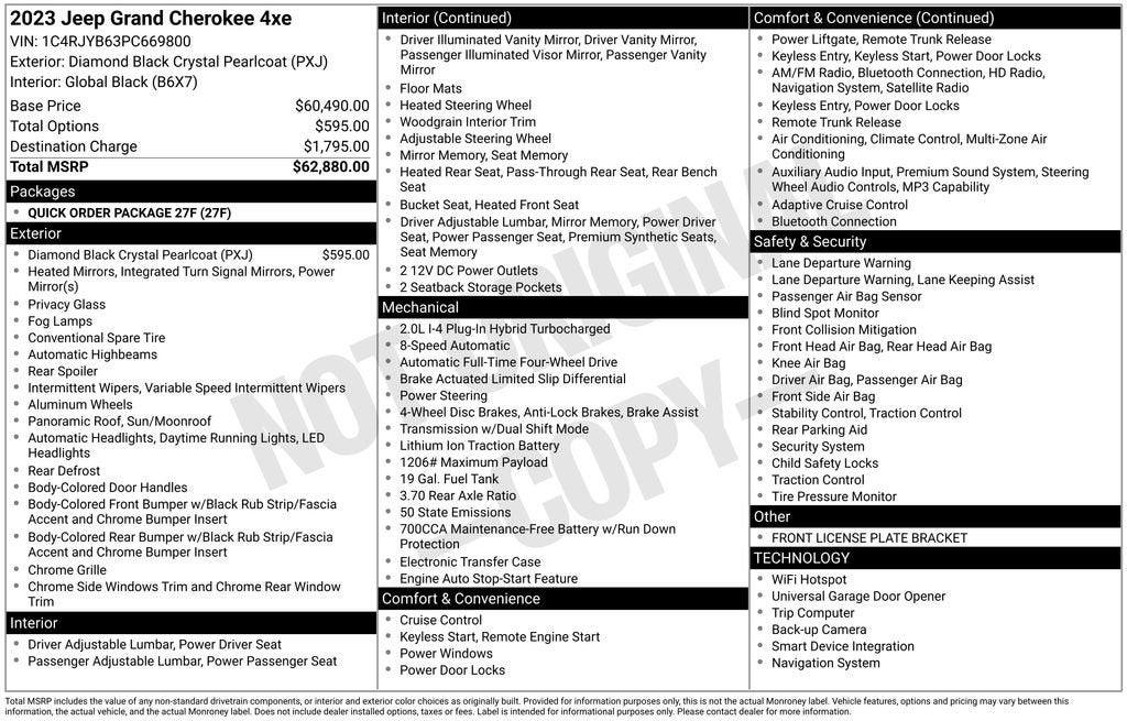 2023 Jeep Grand Cherokee 4xe BASE