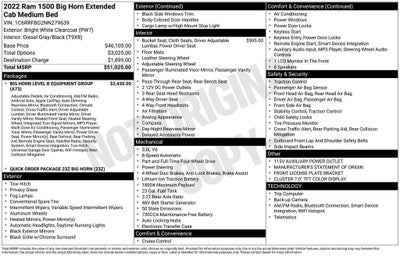 2022 RAM 1500 Big Horn Quad Cab 4x4 6'4" Box