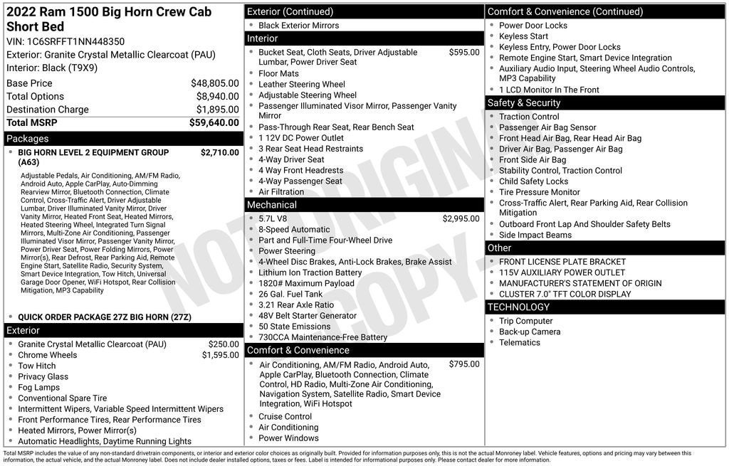 2022 RAM 1500 Big Horn