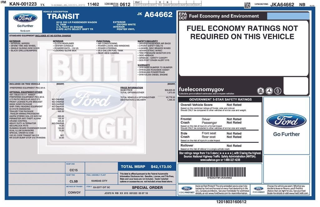 2018 Ford Transit-350 XL