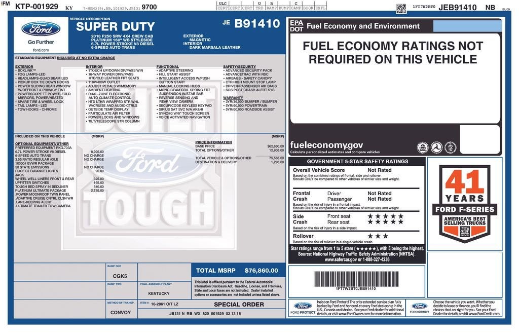 2018 Ford F-250 Platinum