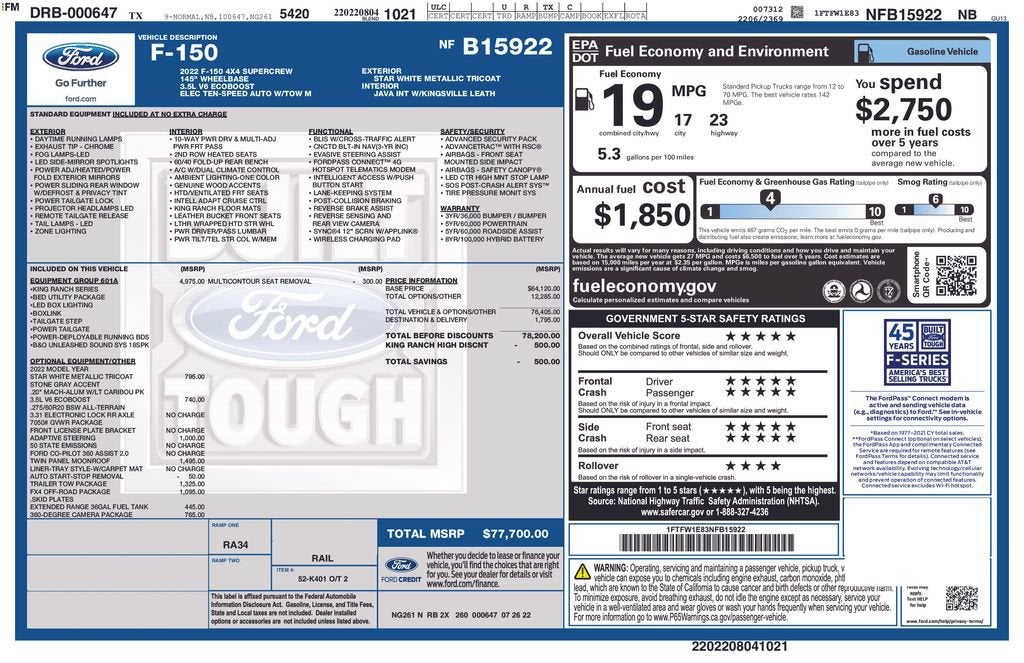 2022 Ford F-150 King Ranch