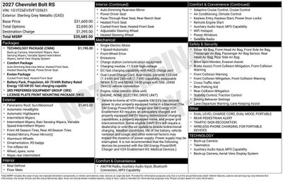 2027 Chevrolet Bolt RS