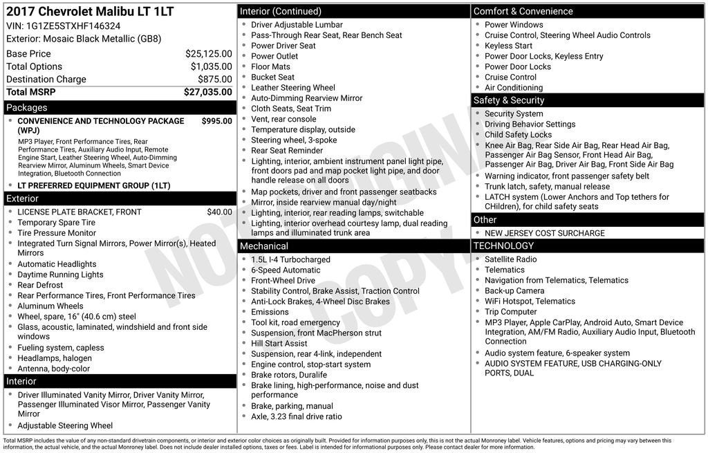 2017 Chevrolet Malibu LT