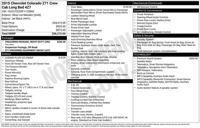 2015 Chevrolet Colorado 4WD Z71