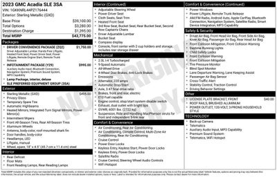 2023 GMC Acadia SLE