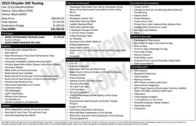 2023 Chrysler 300 Touring AWD