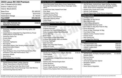 2023 Lexus RX 350 Premium Plus
