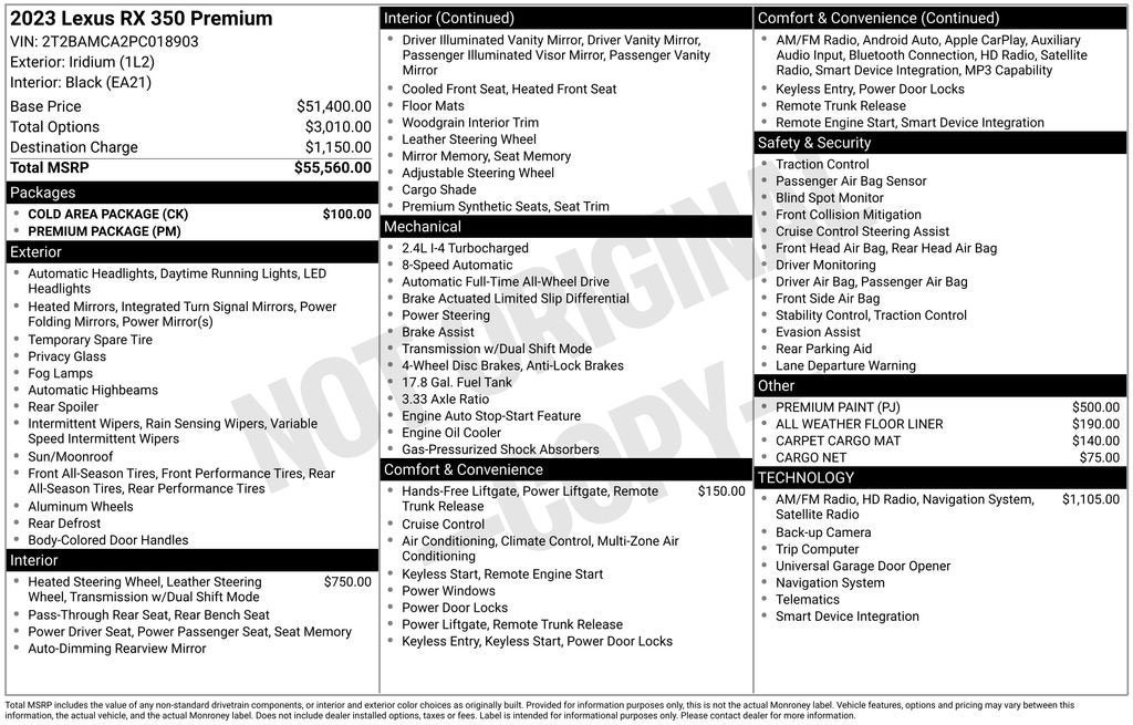 2023 Lexus RX 350 Premium Plus