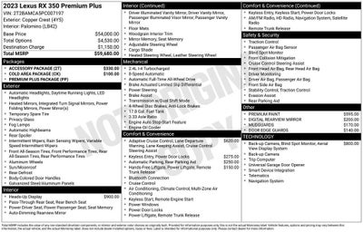 2023 Lexus RX 350 Premium Plus