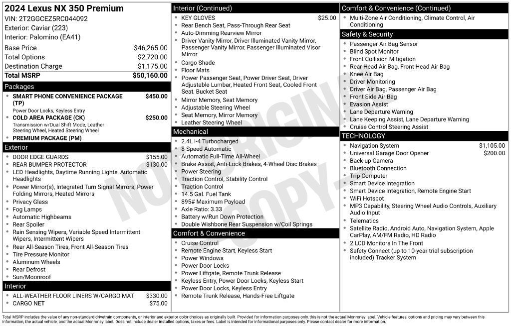 2024 Lexus NX 350 Premium