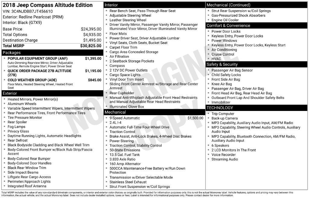 2018 Jeep Compass Altitude 4x4