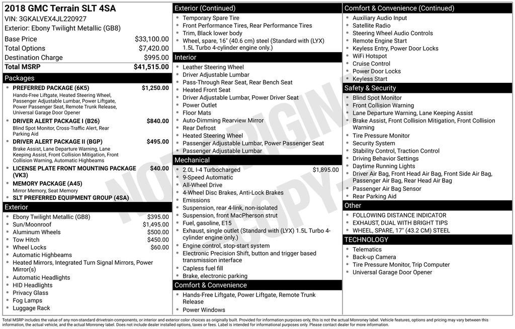 2018 GMC Terrain SLT