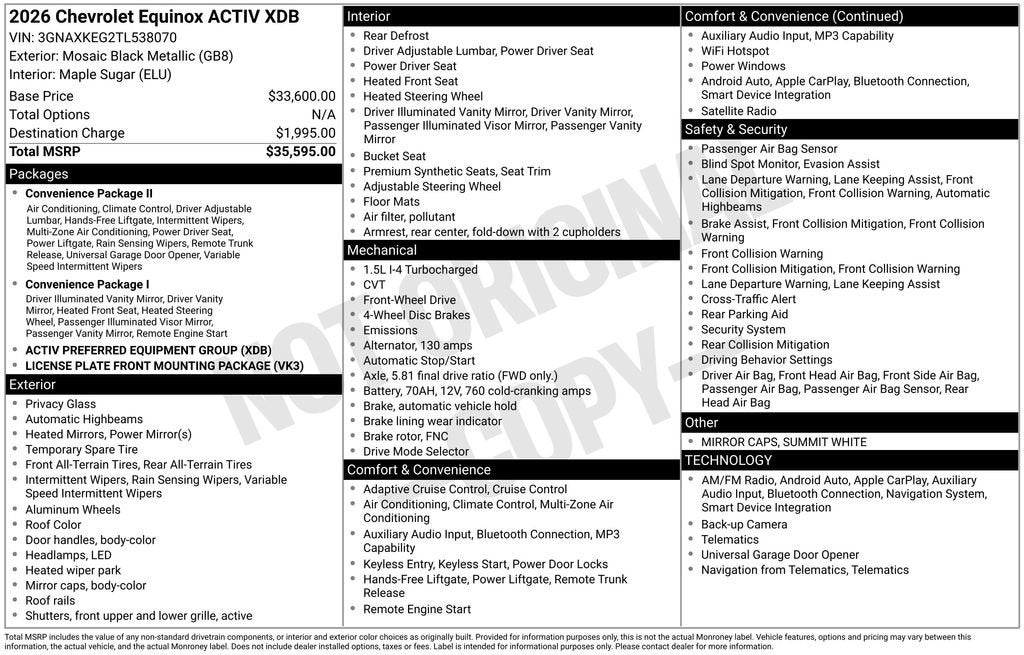 2026 Chevrolet Equinox ACTIV