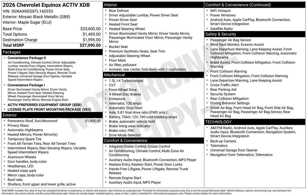 2026 Chevrolet Equinox ACTIV