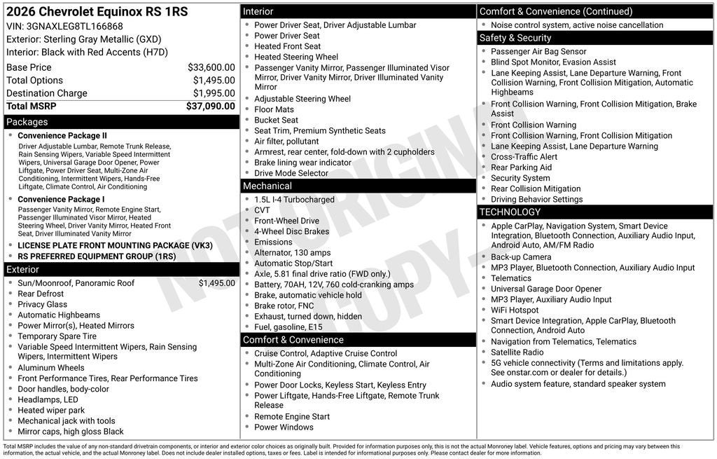 2026 Chevrolet Equinox RS