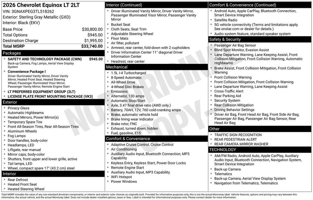 2026 Chevrolet Equinox LT