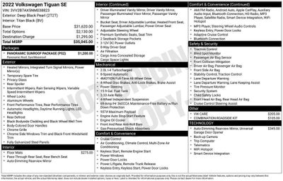 2022 Volkswagen Tiguan SE