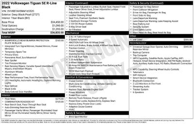 2022 Volkswagen Tiguan SE R-Line Black