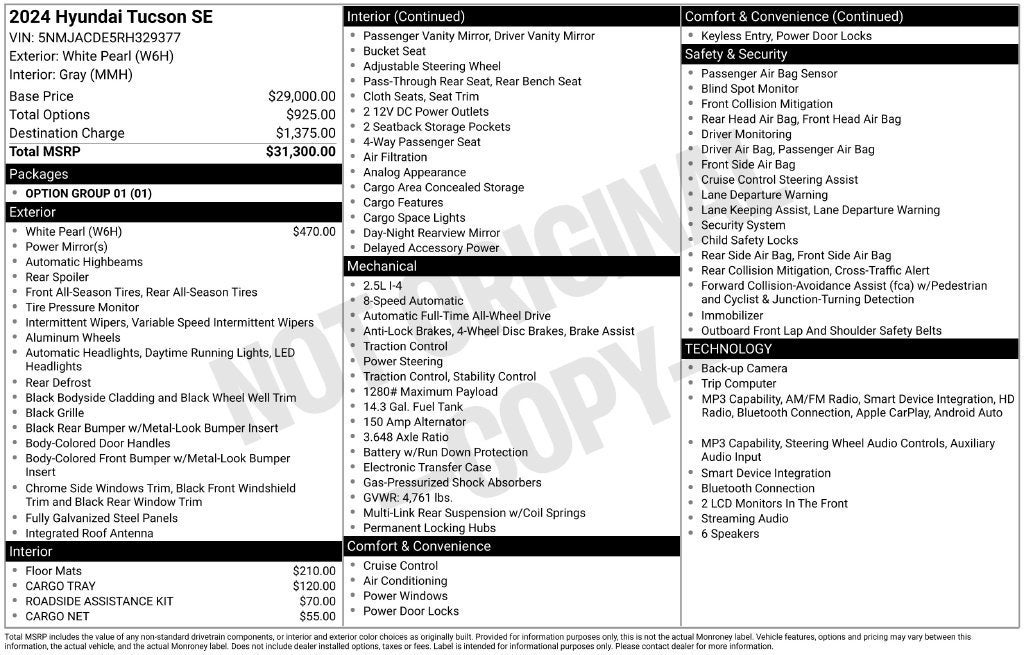 2024 Hyundai Tucson SE