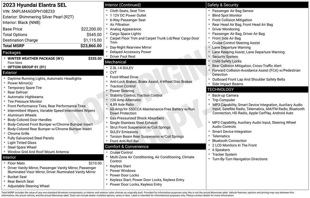 2023 Hyundai Elantra SEL