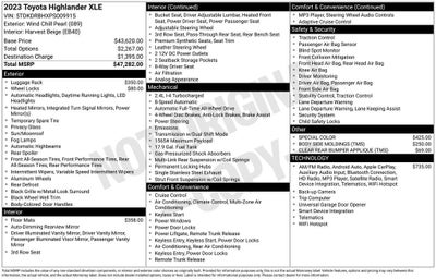 2023 Toyota Highlander XLE