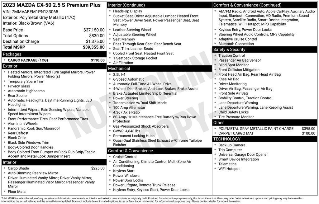2023 Mazda Mazda CX-50 2.5 S Premium Plus