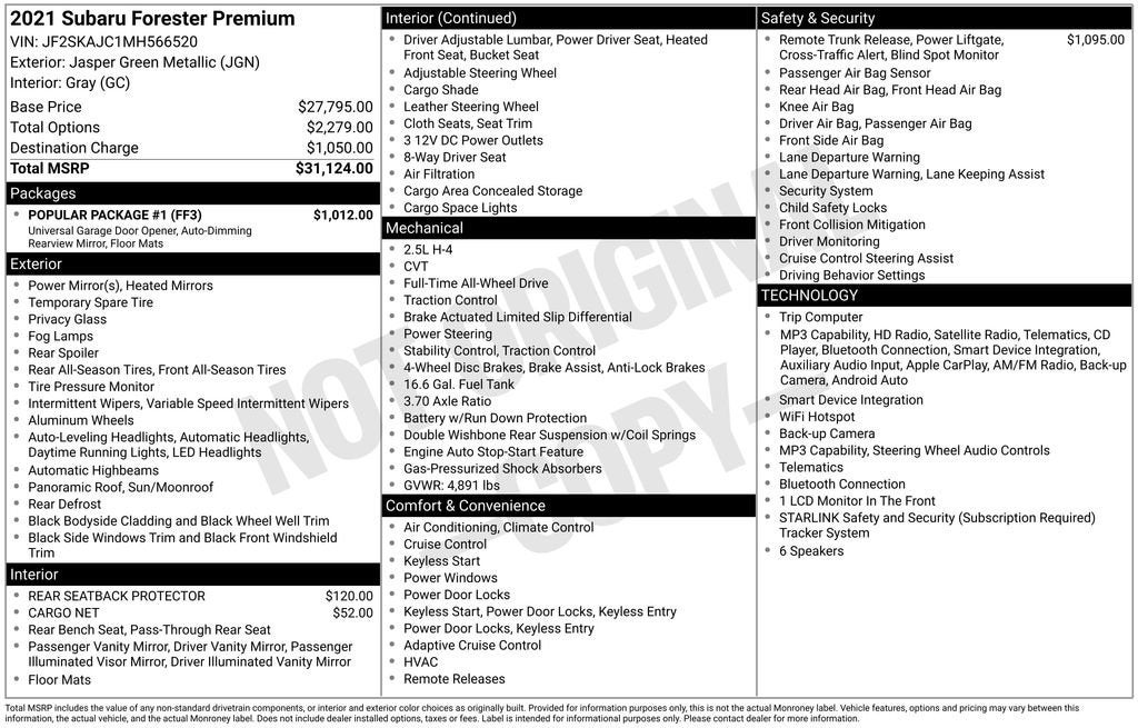 2021 Subaru Forester Premium