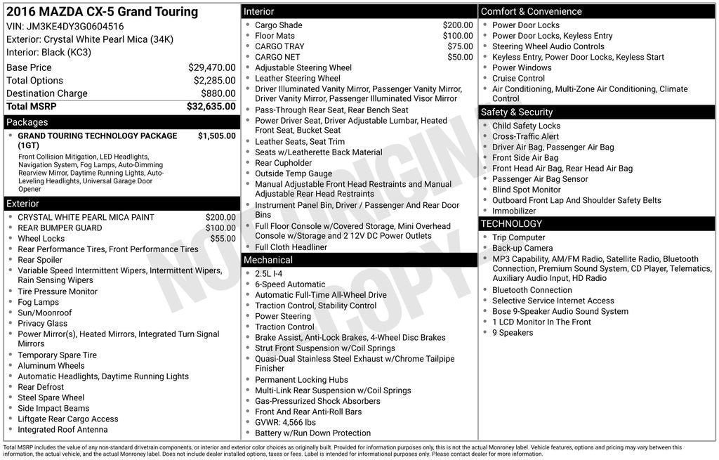 2016 Mazda Mazda CX-5 Grand Touring