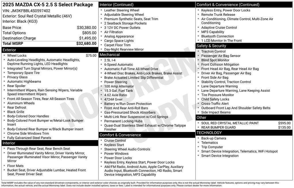 2025 Mazda Mazda CX-5 2.5 S Select