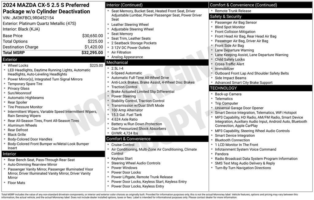 2024 Mazda Mazda CX-5 2.5 S Preferred