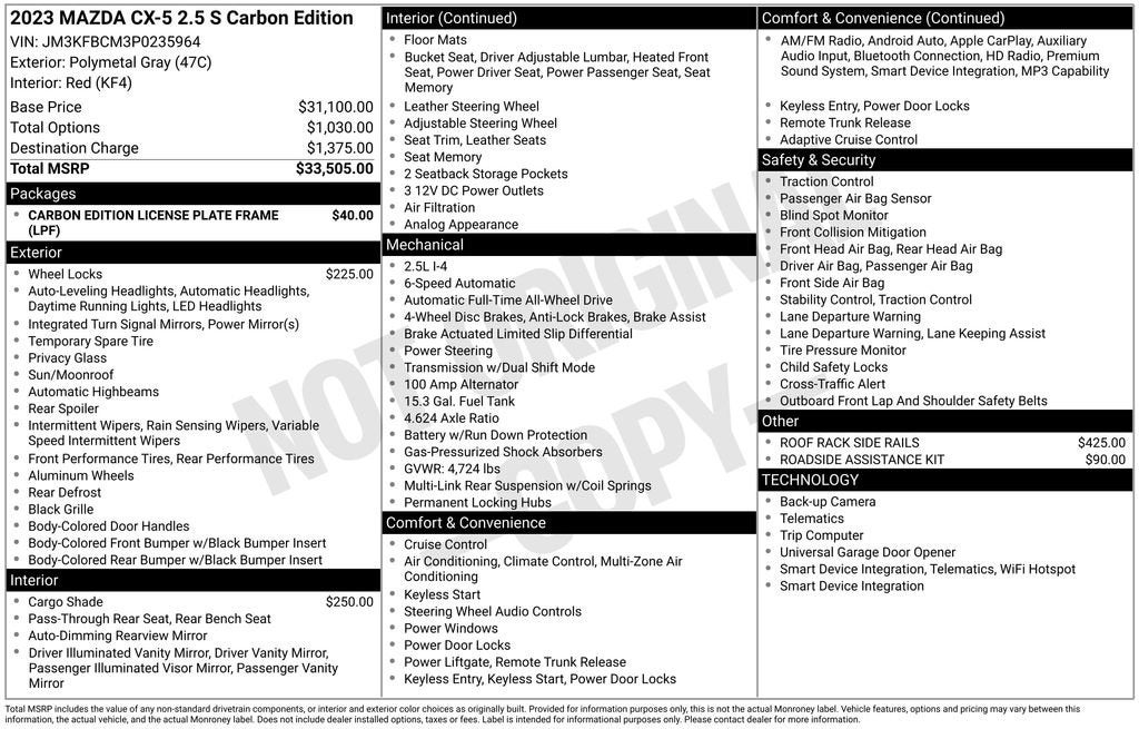 2023 Mazda Mazda CX-5 2.5 S Carbon Edition