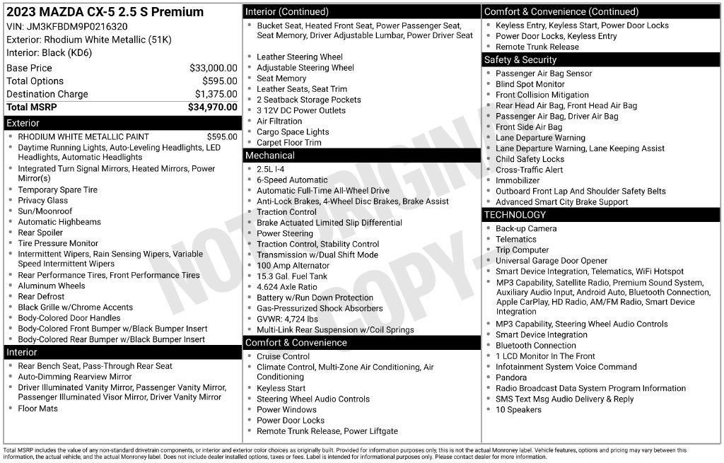 2023 Mazda Mazda CX-5 2.5 S Premium