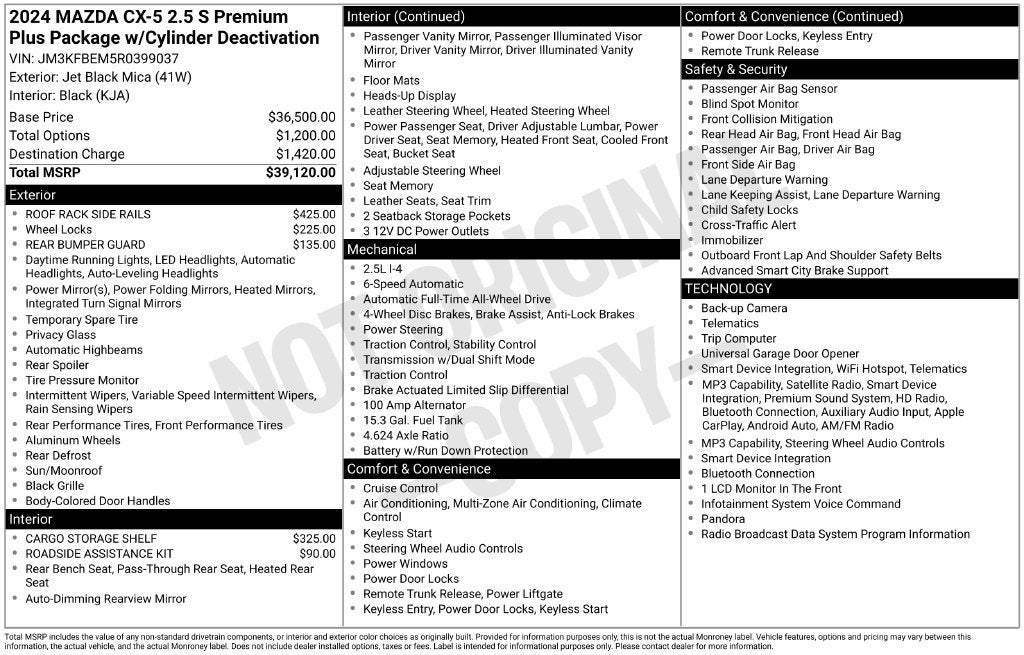 2024 Mazda Mazda CX-5 2.5 S Premium Plus Package