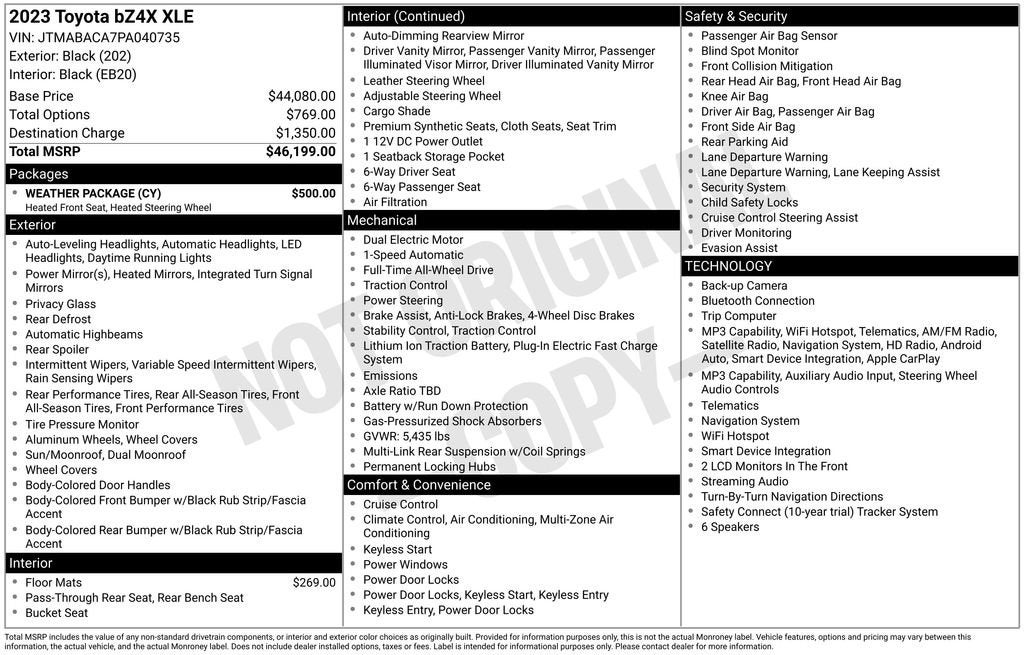 2023 Toyota bZ4X Limited