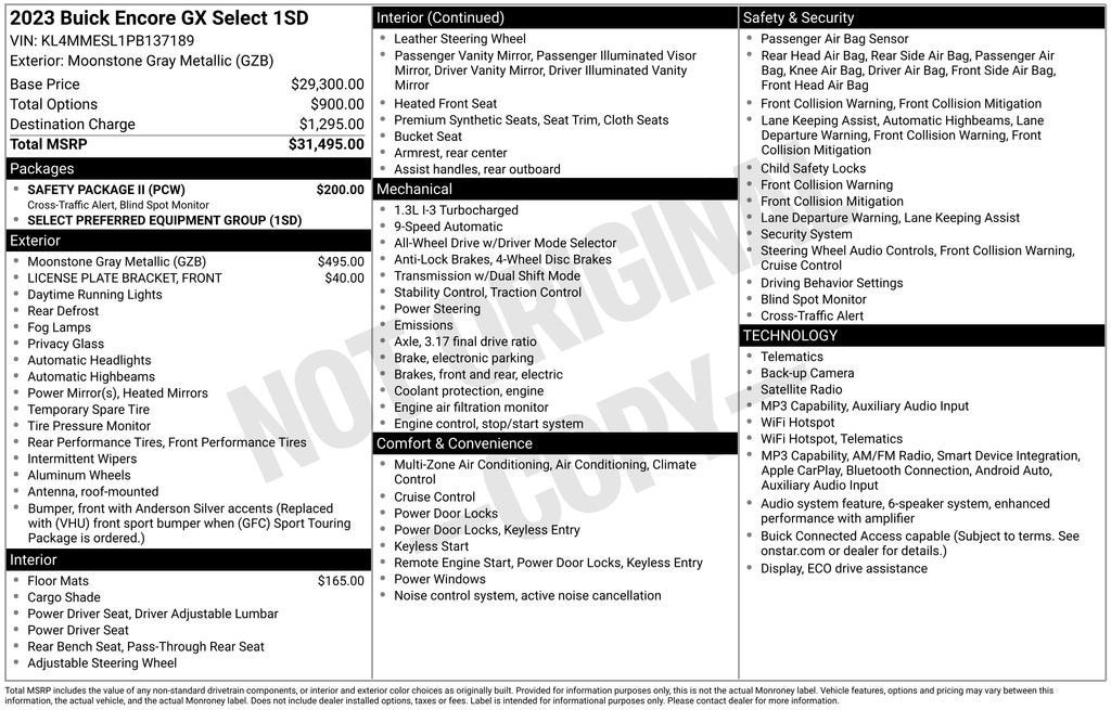 2023 Buick Encore GX Select