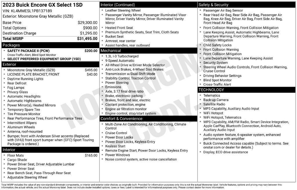 2023 Buick Encore GX Select