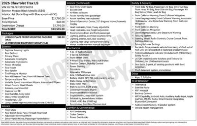 2026 Chevrolet Trax LS