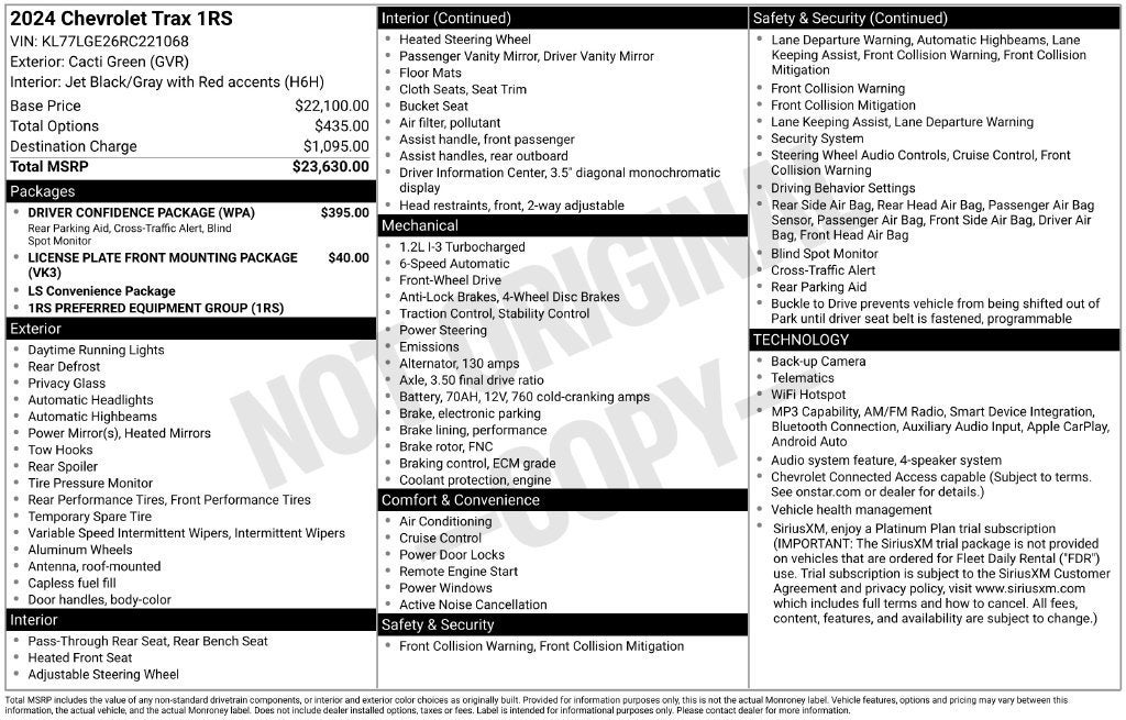 2024 Chevrolet Trax 1RS