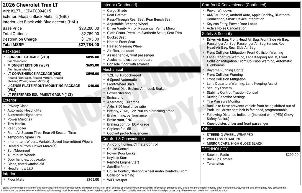 2026 Chevrolet Trax LT