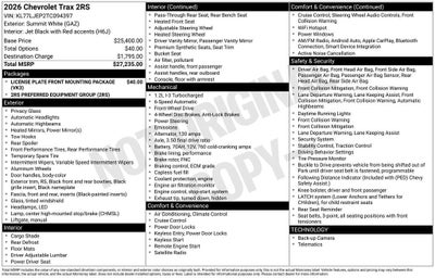 2026 Chevrolet Trax 2RS