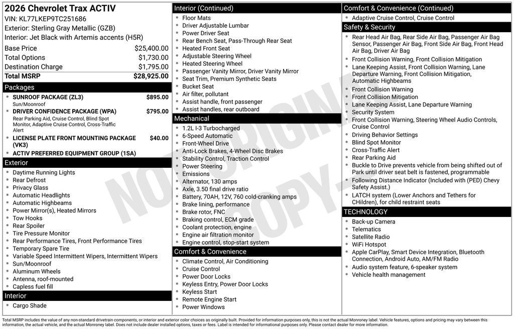 2026 Chevrolet Trax ACTIV