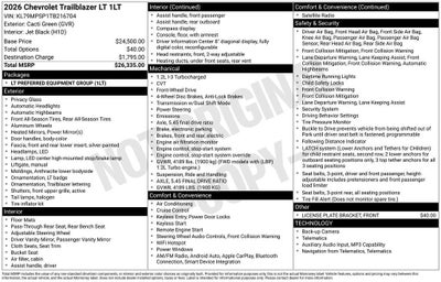 2026 Chevrolet Trailblazer LT