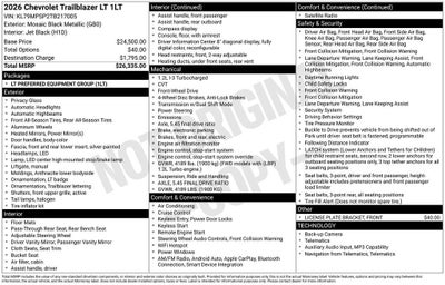 2026 Chevrolet Trailblazer LT