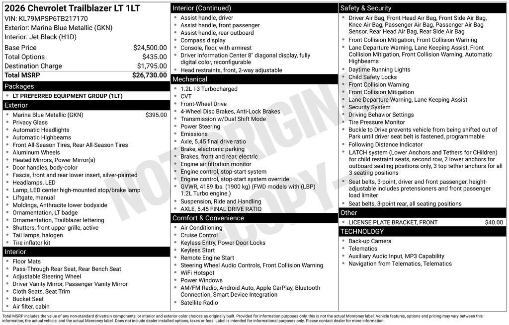 2026 Chevrolet Trailblazer LT