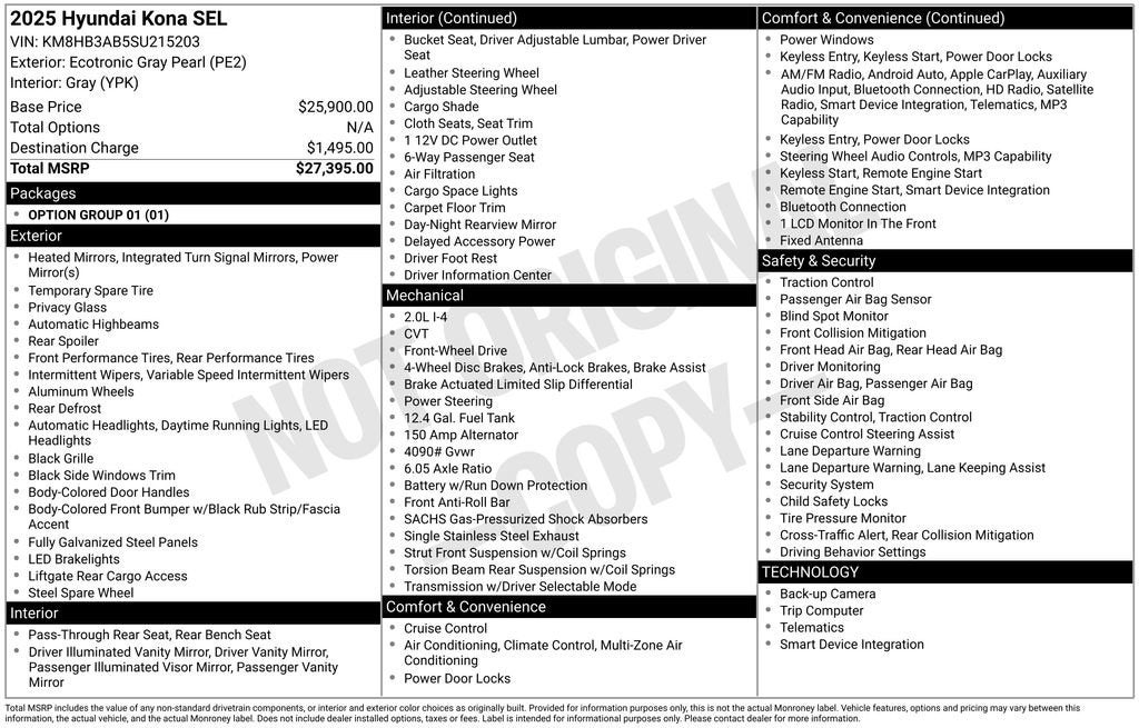 2025 Hyundai Kona SEL